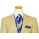 Giorgio Cosani Tan With Sky Blue / White Pinstripes Super 140's Cashmere Wool Suit 841